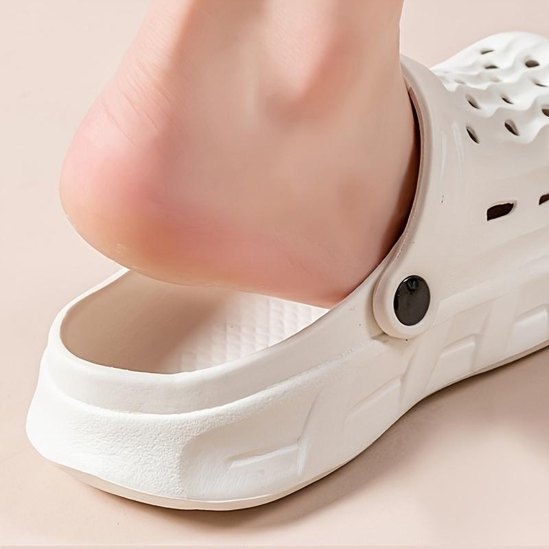 Solid Color Trendy Slippers, Soft Sole Platform Closed Toe Two-way Wear Garden Slippers, Non-slip Summer Beach Slides