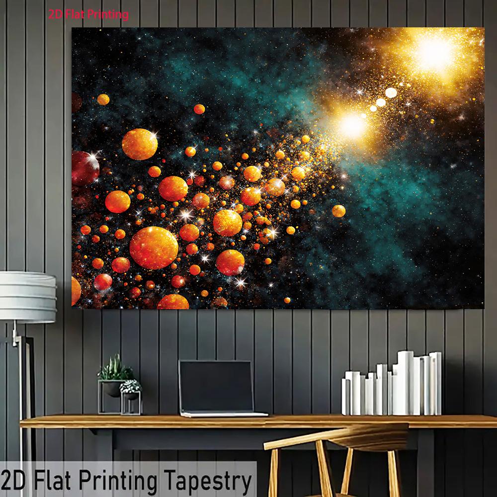 2D Plane, 1 Piece - "Cosmic Dance": A Magical Journey Through Starry Vortex, Party Props Background Fabric