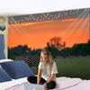 Zebra Sunset Tapestry Wall Hanging Cartoon Kawaii Elk Sun Bohemian Psychedelic Landscape Bedroom Decor Cloth