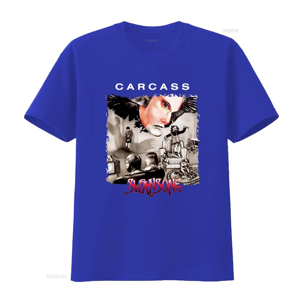 Carcass Swansong Music Cotton T Shirt Featuring Bill Steer Daniel Wilding Artwork Vintage Washed Fashion Soft Stretched
