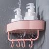 Plastic Shower Corner Shelf Multifunction Triangle Storage Shelf  Bathroom Shower Kitchen