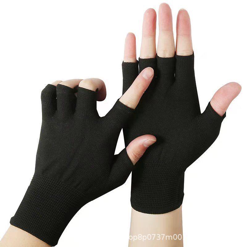 Guanti da Ciclismo e da Lavoro Resistenti all'Usura, Antiscivolo, Protezione Solare per Uomo e Donna - Dita delle Due Mani Esposte, Adatti a Tutte le Stagioni