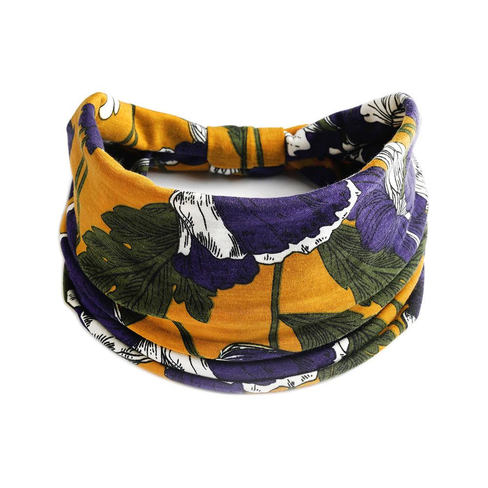 Bohemian Wide Cotton Stretch Headbands Women Headwrap Turban Headwear Bandage Hairbands Bandana Wide Headbands Hair Accessories