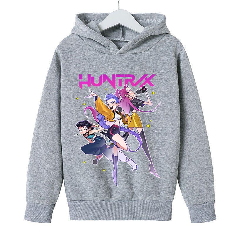 Kpop Witch Hunt Children's Clothing, Boys and Girls Spring and Autumn Hoodies with Warmth and Fleece Sweatshirts