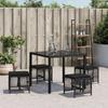 VidaXL Lot de 4 Tabourets de Jardin avec Coussins, Chaises de Patio, Sièges de Terrasse, Meubles d'Extérieur Arrière-cour, 365056