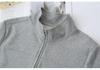 2026 Spring Plus Size Women's Long Sleeve Hoodie Cardigan with Double Zipper & Stand Collar - Style 7067