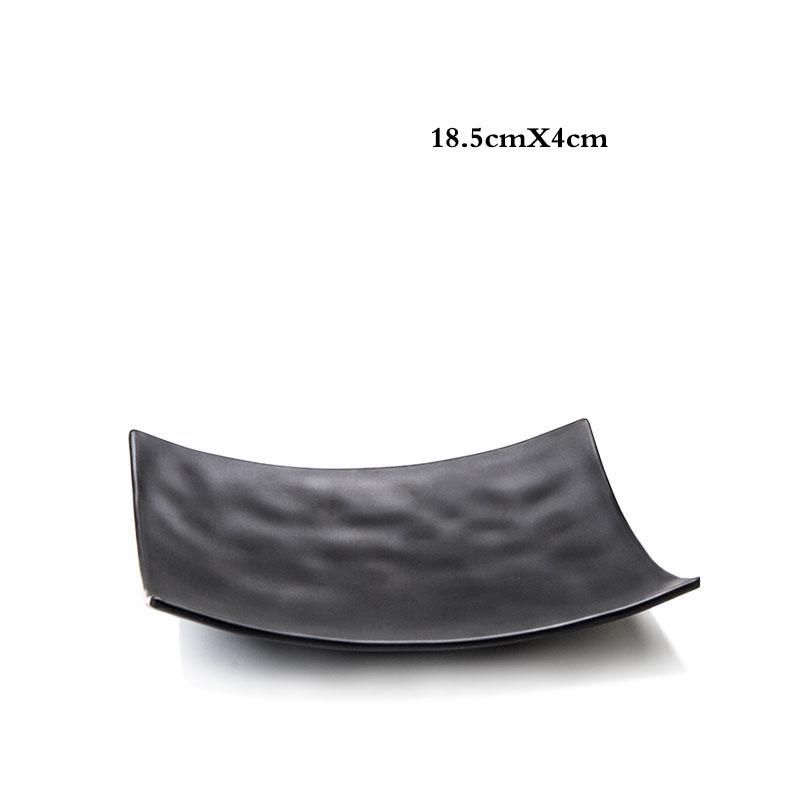 

Набор кухонных принадлежностей, креативная черная костяная тарелка из пищевого пластика, индивидуальная тарелка для суши, фруктов, десерта, ресторанное кухонное блюдо