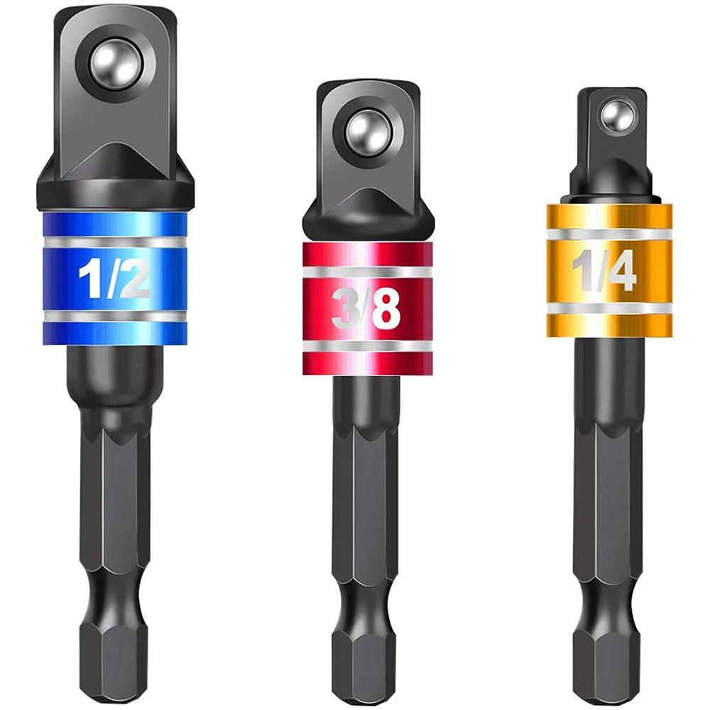 Cross-Border Hex Handle Beaded Extension Rod with Electric Socket Conversion and Tool Accessories