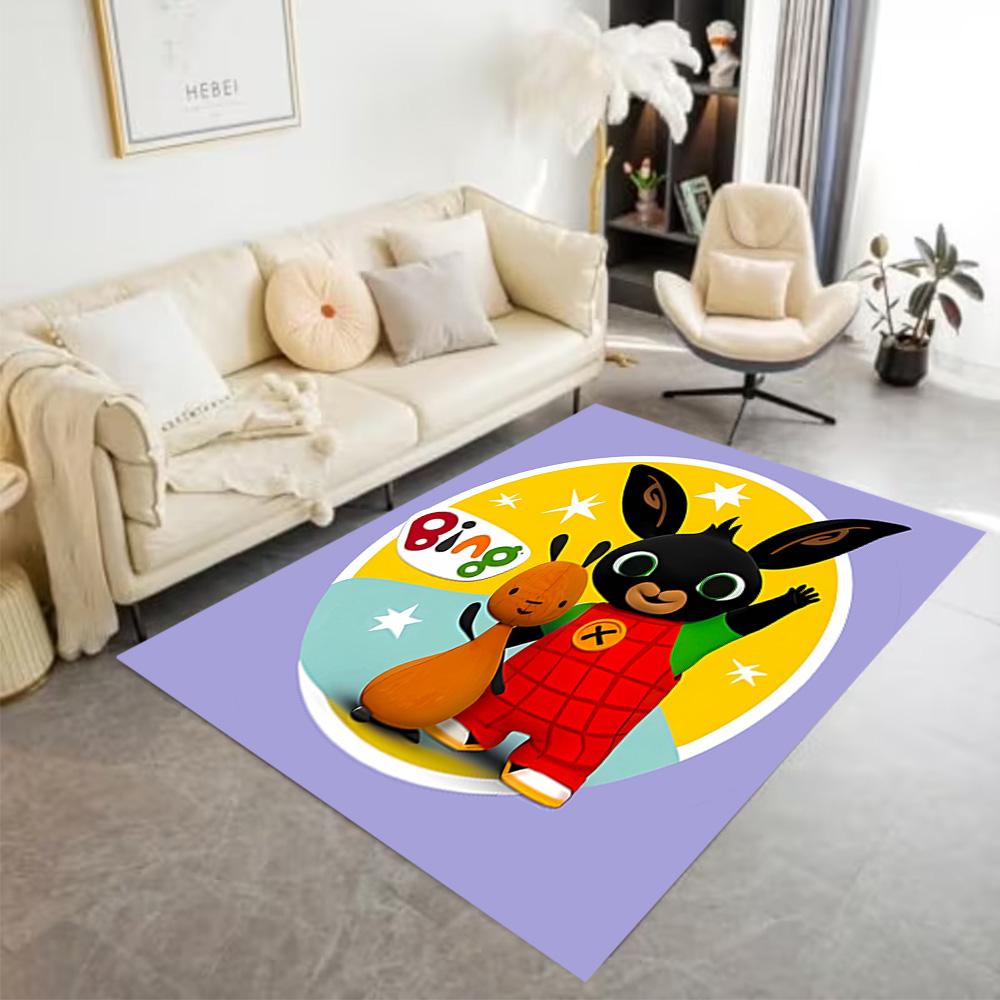 Bing's Colorful Adventure Floor Rug Office Rug Perfect for Game Room Study room Dining Room Outdoor Anti-slip Rug Anime Office Decor