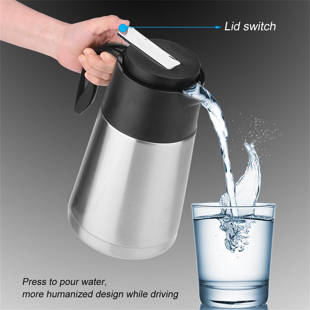 Tragbarer Wasserkocher mit großer Kapazität, 1200 ml, für Auto und LKW, für unterwegs (24V)