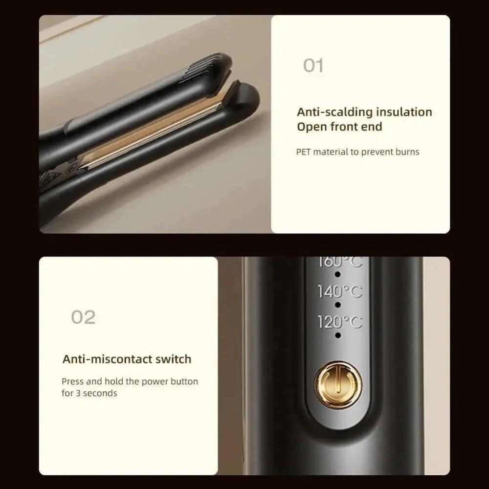 Non-slip Handle Men Curling Iron Plastic Casing Home Hair Curler  Hair Styling