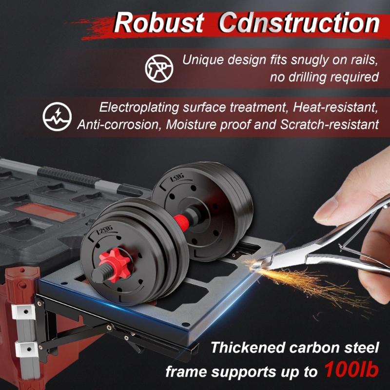 Retractable Workshop Platform With Thickened Steel Structure Fits Modular Tool Storage Systems Stable Surfaces For DIY Projects Easy Space Management