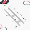 KOTARBAU® H-Post Base for Embedding Bracket Galvanized Steel Anchor 90 MM Set of 2