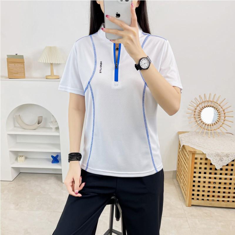 Women's Quick-Dry Spring/Fall Stand-Up Collar Running Shirt - Breathable, Long-Sleeved Sports Casual Tee