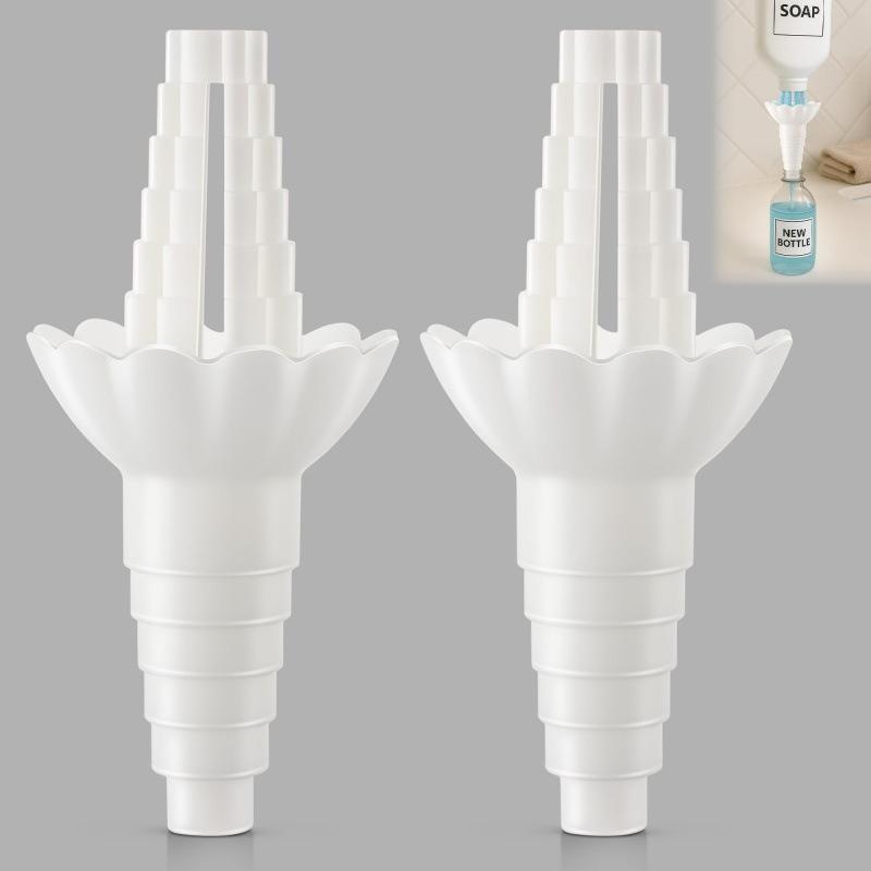 1/2 Pezzi Connettori per Trasferimento Liquidi Svuotamento Bottiglie Adattatore Imbuto Riutilizzabile per Bottiglie Per Cucina Per Sapone Per Svuotamento