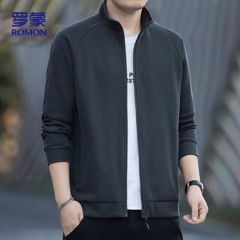

ROMON Men s Stand Collar Cardigan Sweatshirt Jacket Model 3636 2XL