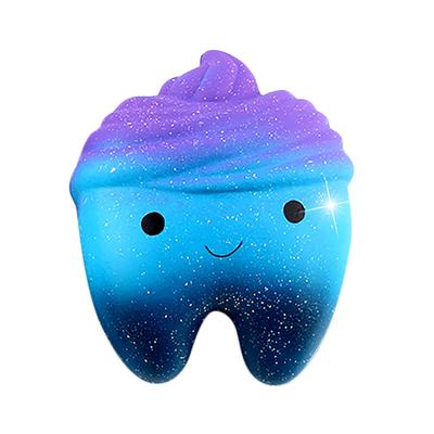 Squishy Starry Teeth Slow Rising Toy Cute Cartoon Soft Squeeze Phone Charm Stress Relief Relieve Stress