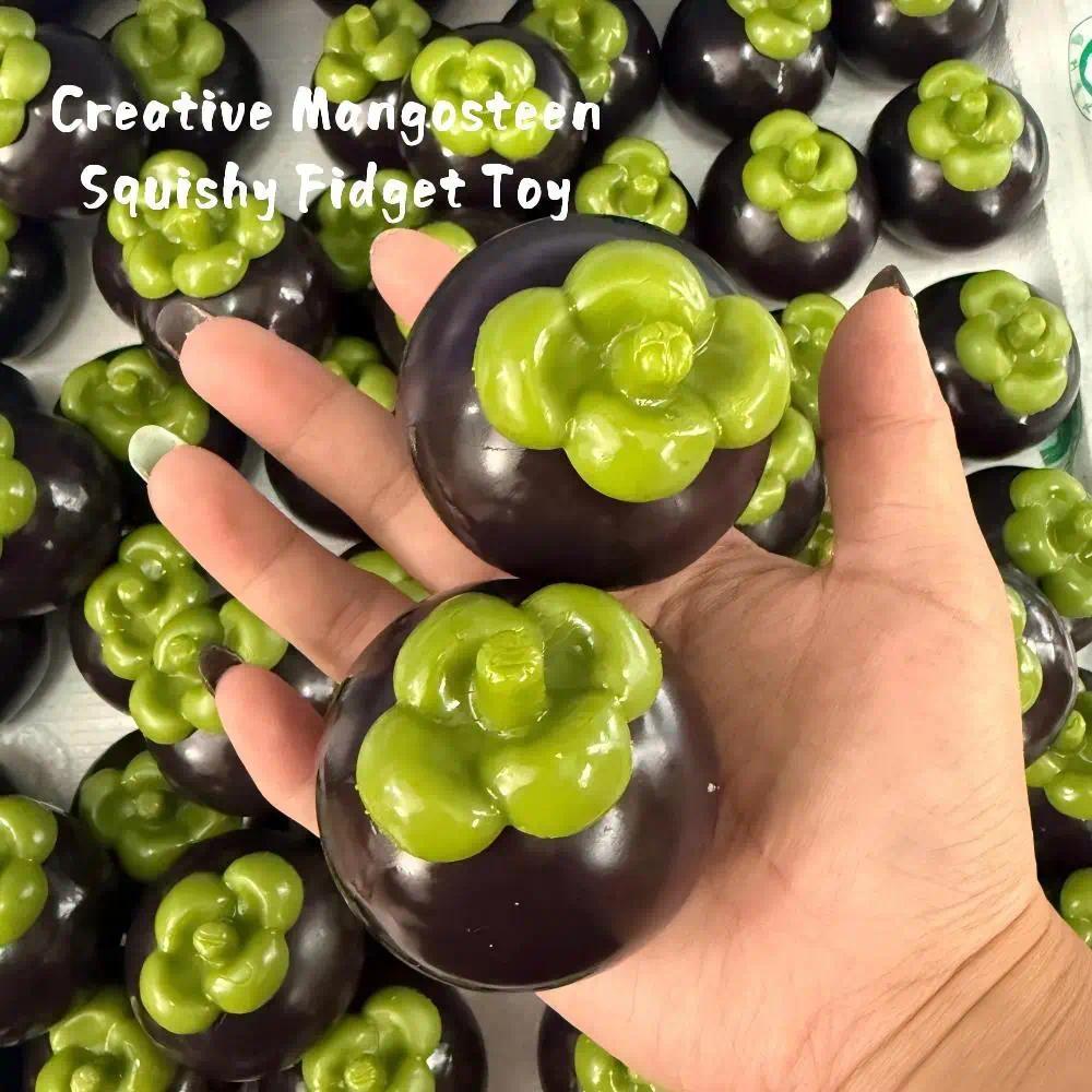 Crunchy Mangosteen Squishy Toy Building Block Filled Moldable Stress Ball Round Blocks Squeeze Fidget Toy Stress Relief Toy for Office Home Travel
