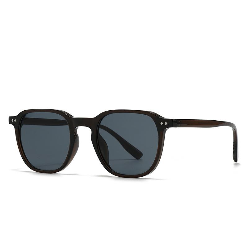 

Новые винтажные модные солнцезащитные очки для женщин и мужчин, ретро, с заклепками, квадратные солнцезащитные очки с синими линзами, женские, защита от УФ-лучей UV400