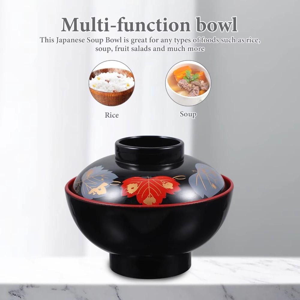 With Lid Miso Soup Bowl Soup Container Soup Bowl with Lid Japanese Flower Bowl  Dining Accessories