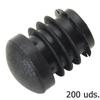 WOLFPACK PROFESSIONAL LINE - Black Inner Round Plastic Ferrule For Outer Tube Ø 20 Mm. Bag 200 Units