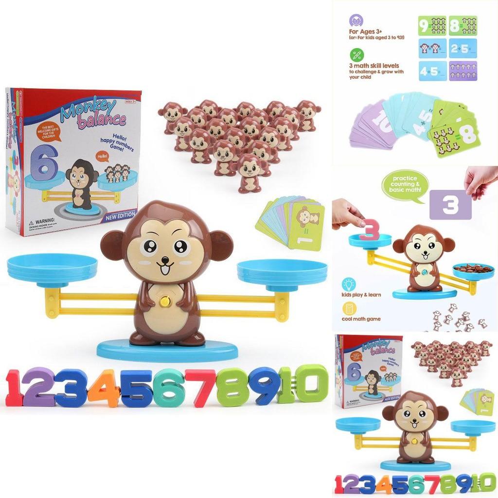 Lustiges Mathe-Zählspiel für Kinder Affen-Balance-Spielzeug-Set für Vorschulkinder