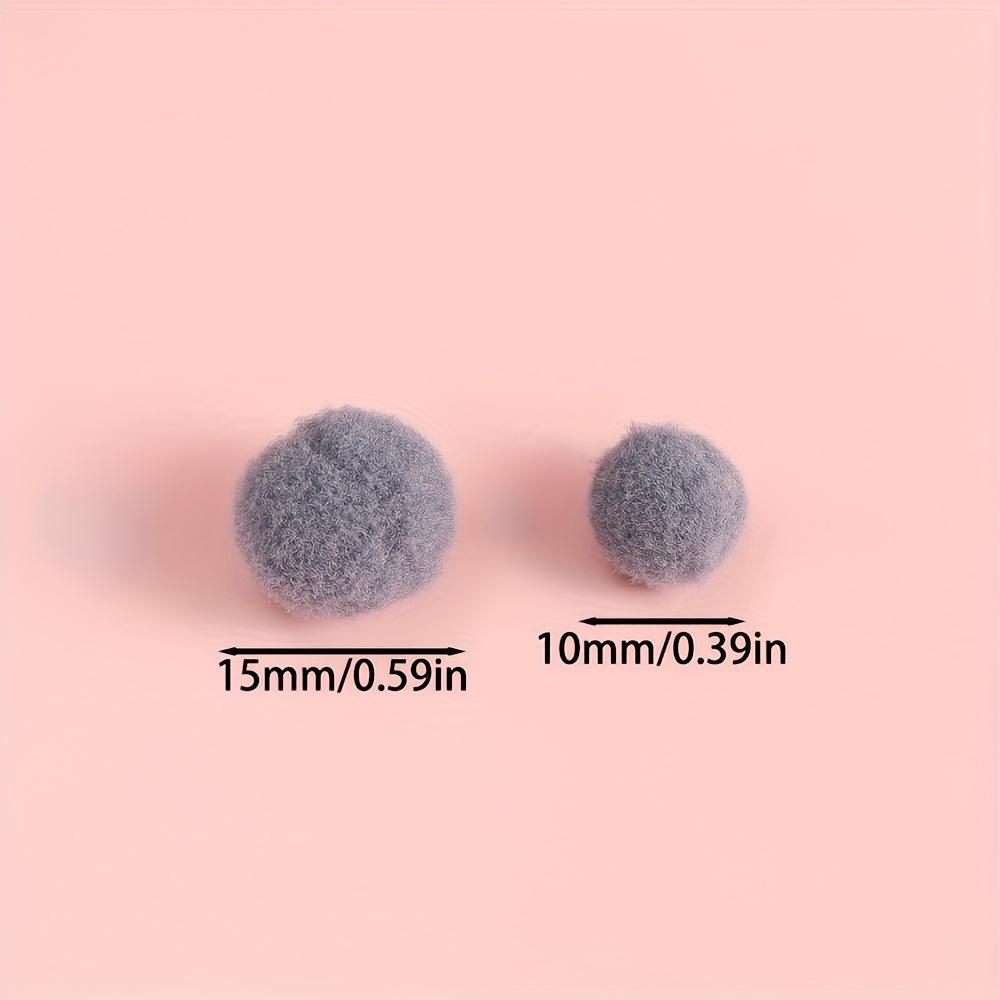 50pcs 10/15mm Multicolor Soft Fluffy Ball Pompom Plush Balls for DIY Sewing Holiday Decorations and Jewelry Making Supplies