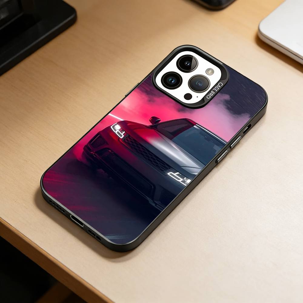 Range R- Roveres Sport Car Phone Case For iPhone 17,16,15,14,13,12,11 Plus,Pro Max,XS,Colored Silver Plated Inside Cover