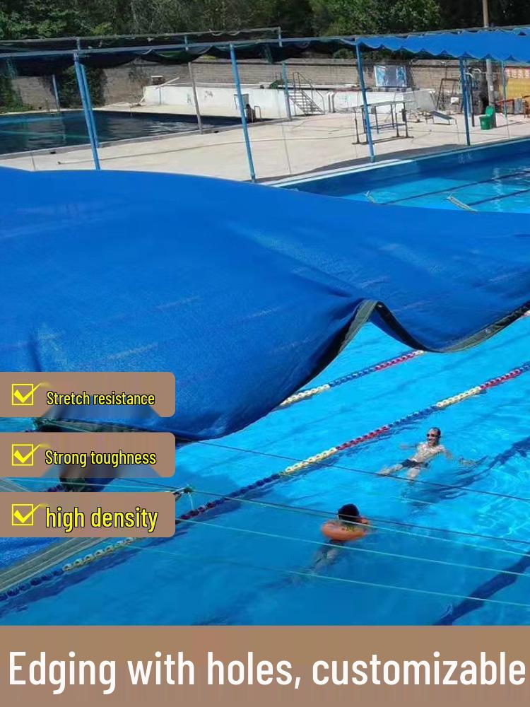 Thickened Blue Sun Protection Shade Net for Outdoor Pool & Car 2x2m Encrypted Thickened Net + Rope