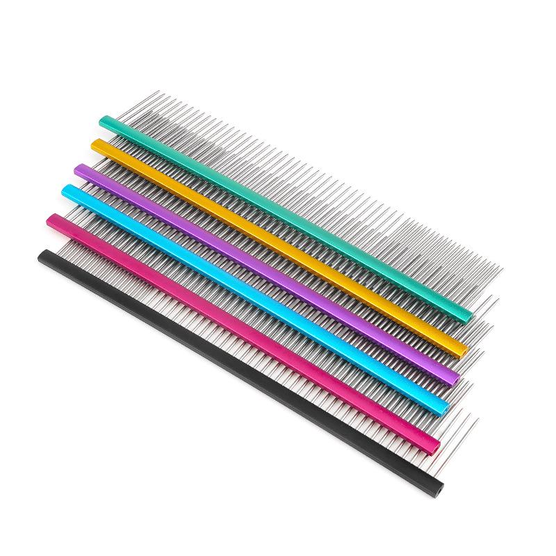 New Arrival De-Shedding Rake: Wide Handle Stainless Steel Pet Comb for Hair Removal