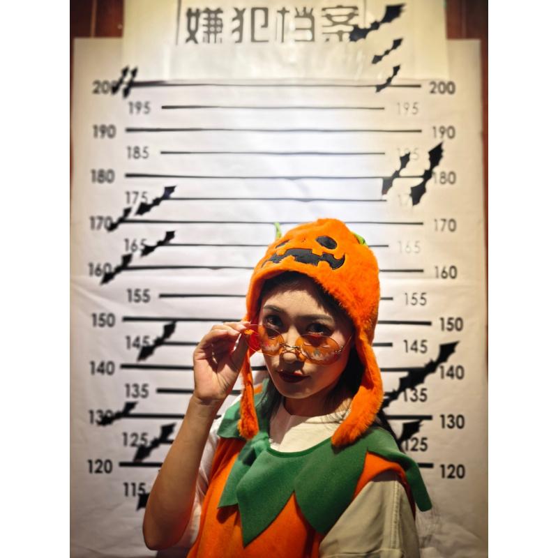 Halloween metal hollowed-out glasses personalized pumpkin party decoration props for festival shooting event
