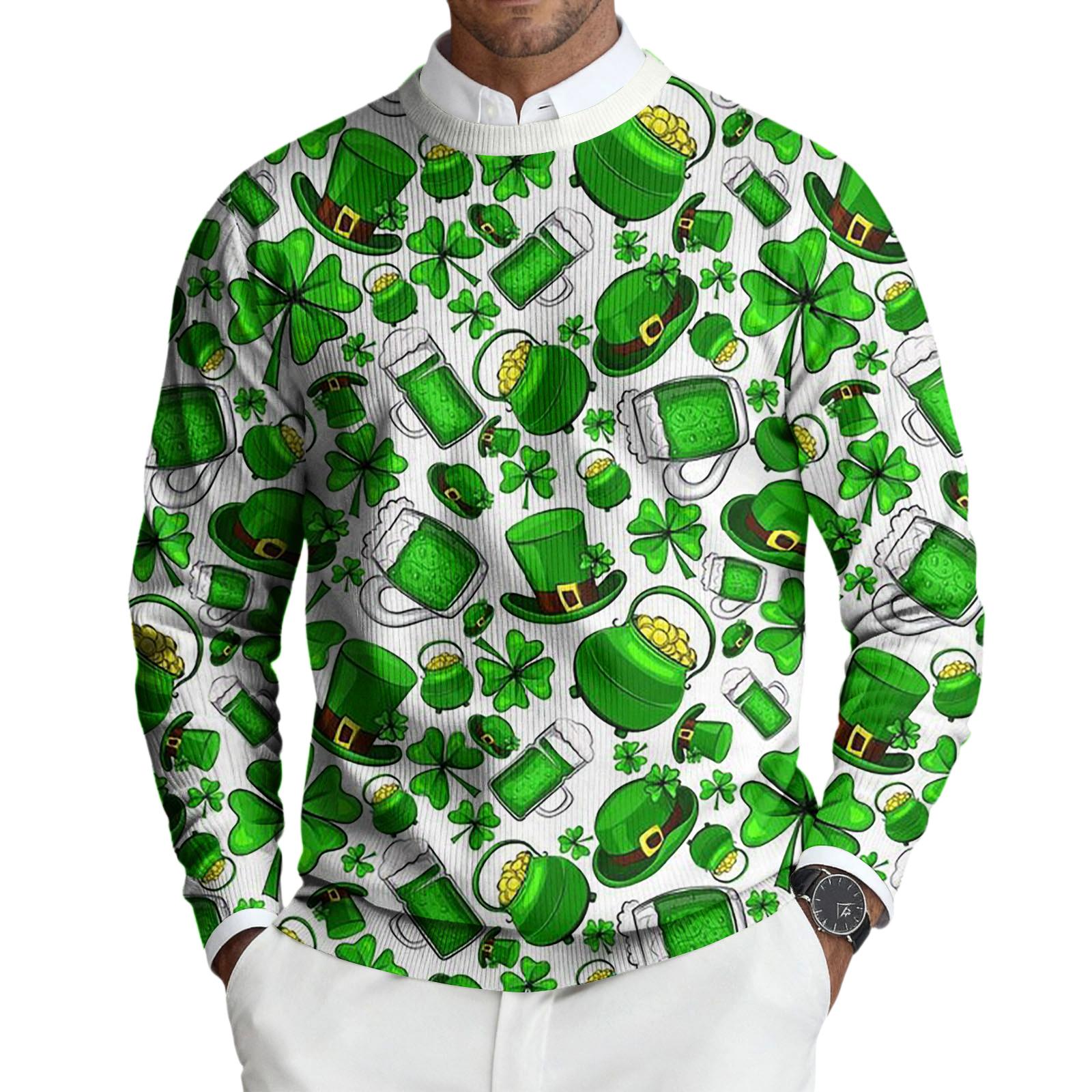 

Чоловічий пуловер з круглим вирізом, довгим рукавом, в рубчик XL