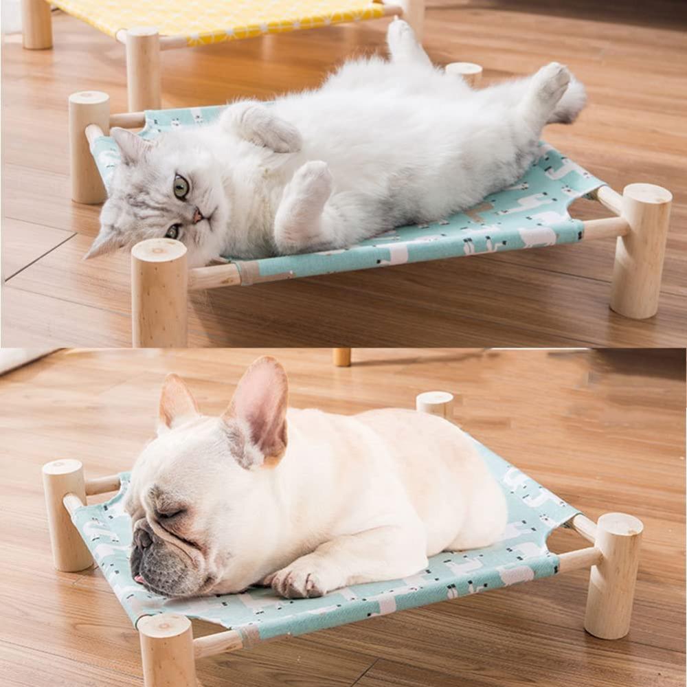 Breathable Elevated Cat Bed Wooden Cat Mat Creativity Cat/Dog Hammock  Four Seasons  Pets Furniture