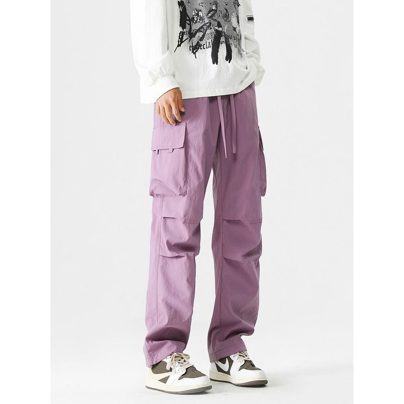 Wassup Straight-Leg Cargo Pants Loose Wide-Leg Men's 2024 New Trendy Brand Design Casual Couple Pants