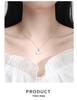 S925 Sterling Silver Ginkgo Leaf Necklace for Women: Three Lives Apricot Light, Luxurious, and Versatile High-End Clavicle Chain.