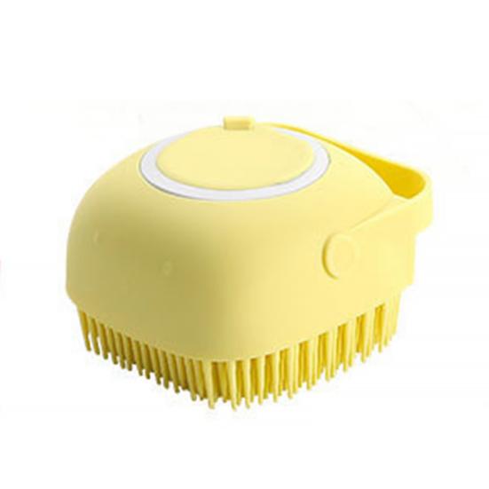 Bath Brush Non-slip Handle Multifunctional Silicone Baby Shower Scrubber Dispenser for Infant