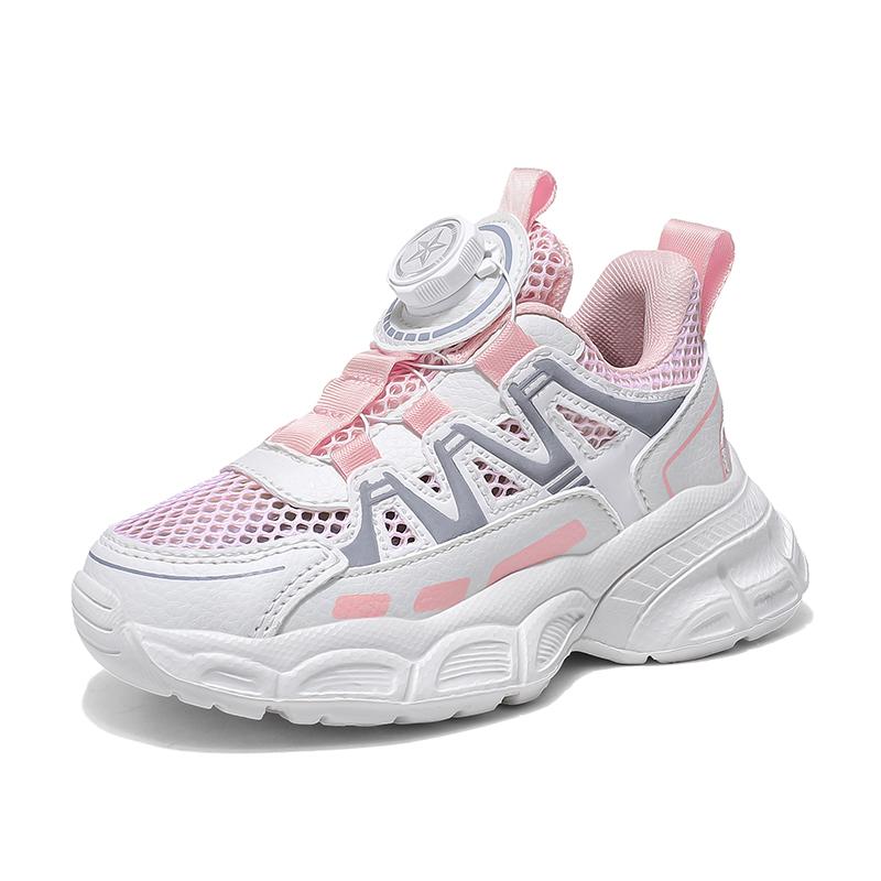 

Children Casual Shoes for Girls Breathable Mesh Sneakers for Kids Summer Comfortable Outdoor Walking Shoes Fashion Sports Shoes 28 розовый