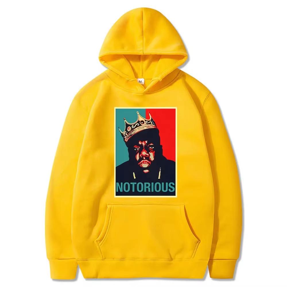 RIP Notorious Print Fashion Hoodie Black Hip-hop Rock Casual Bijismore Notorious Harajuku Men's Hoodie