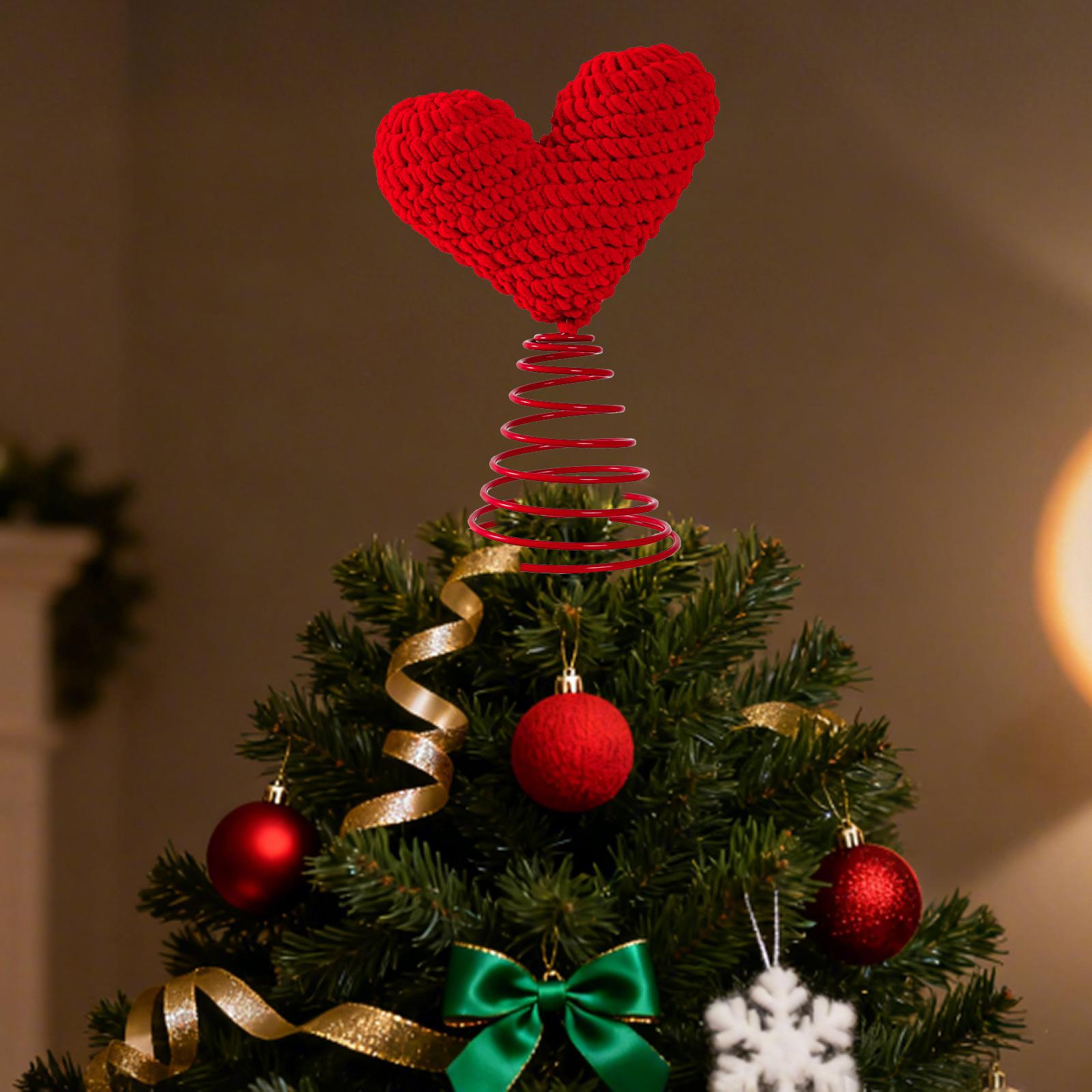 

Christmas Red Love Yarn Ornaments Crafts Desktop Christmas Tree Holiday Decorations One Size
