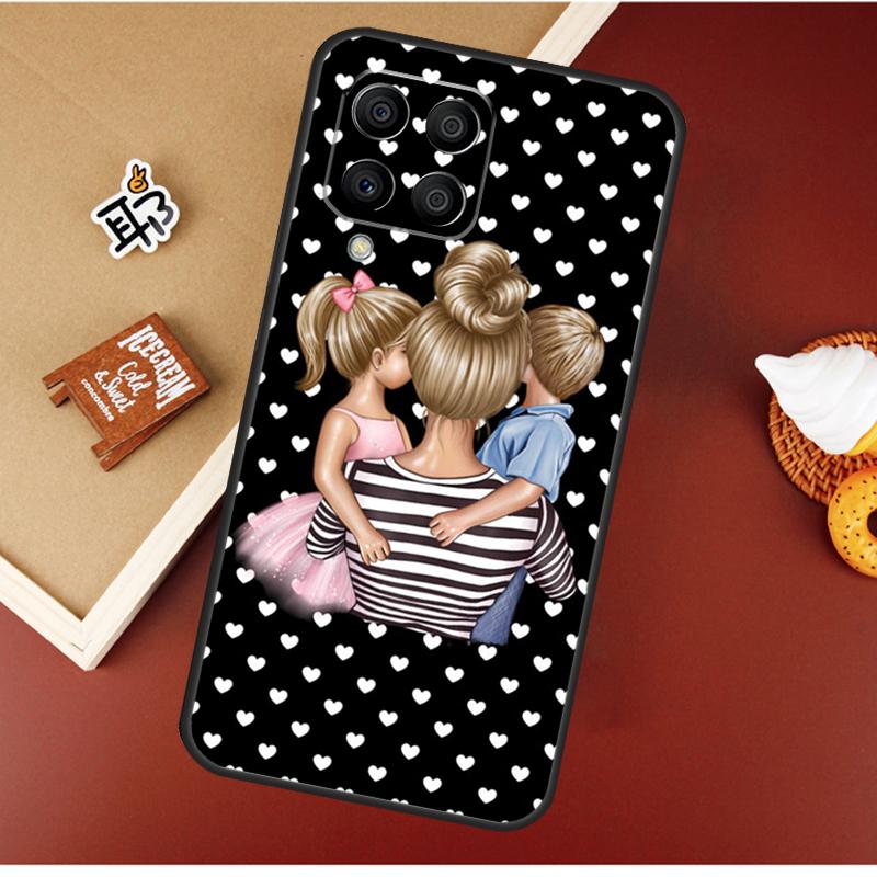 Beautiful Mother Daughter Son Case For Samsung Galaxy M51 M31 M21 M11 M16 M36 M56 M53 M12 M32 M52 M15 M35 M55 M14 M34 M54