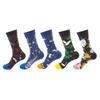 36 Styles Men's Cotton Dress Socks Bulk Pack - 5-Pair Trendy Funny Casual Socks Gift Set for  & Dropshipping
