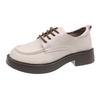 Hot Selling 2025 Women's Shoes Platform All-Match British Style Oxfords Female Footwear Retro New Preppy Leather Med Rome Fabr