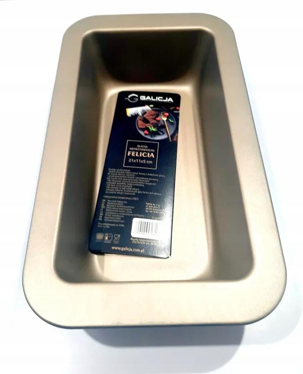 Blacha nieprzywierająca do pieczenia forma 11 x 21cm granatowa