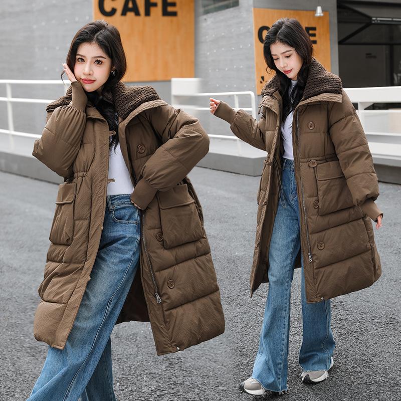 New Down Cotton-padded Jacket for Women's Winter Long Loose Thickened Jacket Design Cotton-padded Jacket