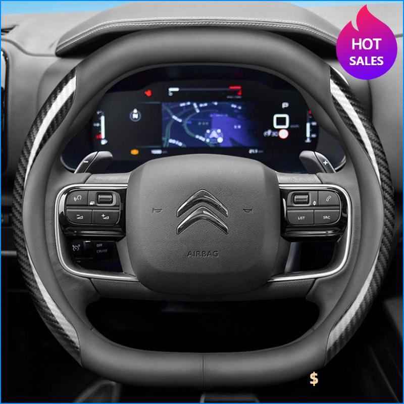 Kožený potah na volant pro Citroen C4X C5X C5 Aircross e-Berlingo C4 2021 2022 2023 2024 Auto doplňky interiéru