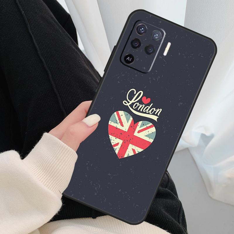 London Bus England Big Ben For OPPO Find X3 X5 Pro A5 A9 A31 A53 A15 A16 A52 A72 A83 A91 A93 A94 A54 A74 A53S Case