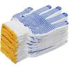 12Pairs Work Gloves With Anti Slip Grip, PVC Dots Safety Cotton Protection ,For Painter, Mechanic Industrial Construction