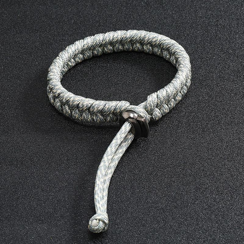 New Fashion 7 Colors Men Paracord Bracelet For Men Handmade Braided Wrap Braslet Outdoor Rescue Survival Braclet Adjustable