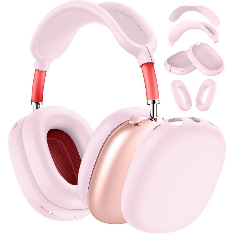 4-in-1 Protective Case Set for AirPods Max 1/2 - Clear Earcups + Silicone Headband and Earpads