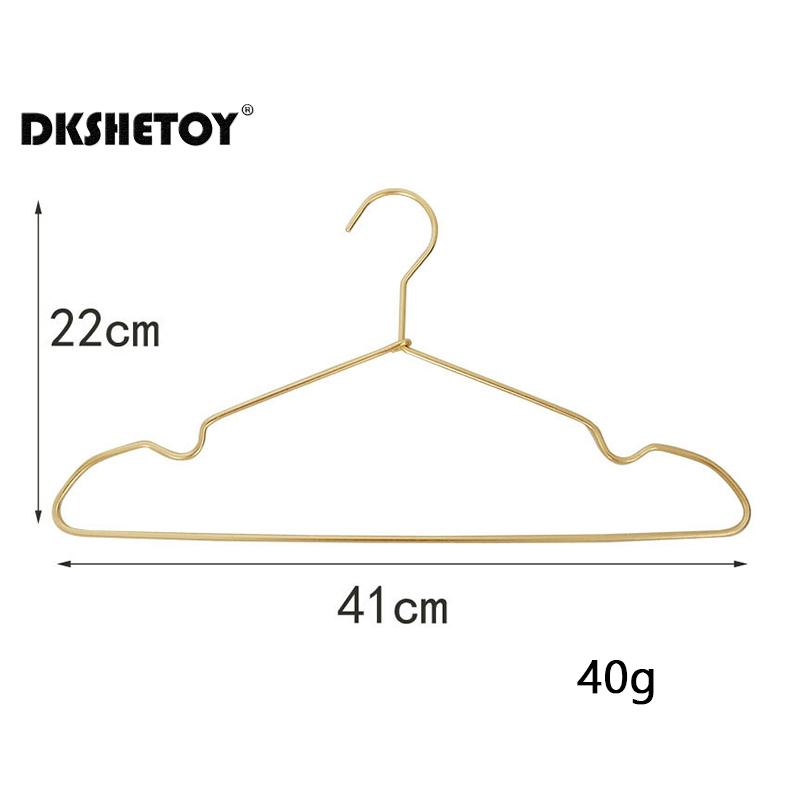 10pcs Silver/Gold Metal Clothes Hangers Aluminum Alloy Durable Clothes Hanger for Coats Skirts Pants Dress Hanging